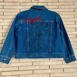 Disney Original Mickey Mouse Denim Jacket Embroidered size 9/10